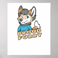 Proud Furry Cute Funny Furry Fandom Fursuit Gift
