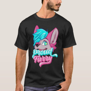 Proud Furry Fandom Cosplay Animal  Furries Furry P T-Shirt