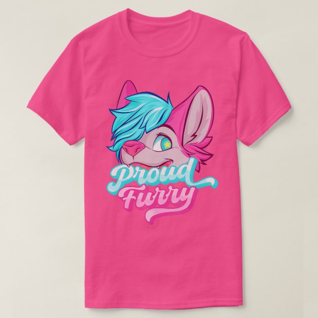 Proud Furry Fandom Furries Tails Ears Furry Person T-Shirt (Design Front)