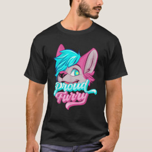Proud Furry Fandom Furries Tails Ears Furry Person T-Shirt