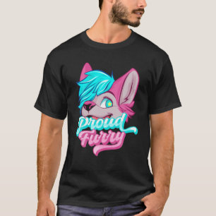 Proud Furry Fandom Furries Tails Ears Furry Person T-Shirt