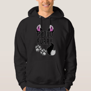 Proud Furry Furries Tail Ears Cosplay Fursona Wome Hoodie