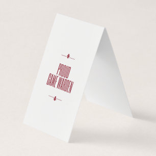 Proud game warden business card