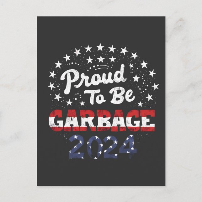 Proud Garbage Puerto Rico Latinos For Trump  Invitation Postcard (Front)