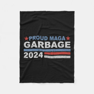 Proud Garbage Trump Supporter 1 Fleece Blanket