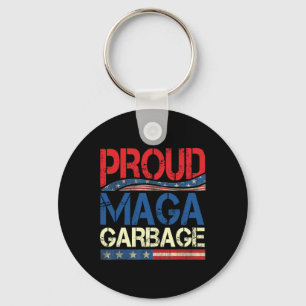 Proud Garbage Trump Supporter Key Ring