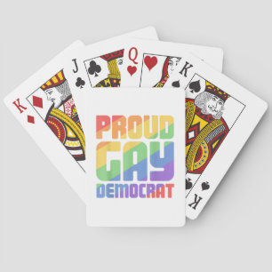 Proud Gay Democrat Funny LGBT Playing Cards