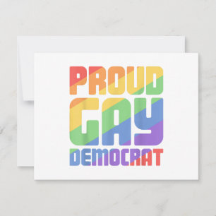 Proud Gay Democrat Funny LGBT Save The Date