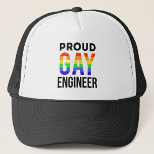 Proud Gay Engineer Pride Month Engineering Grad Trucker Hat