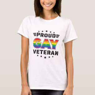 Proud Gay Veteran Pride Month Veteran's Day T-Shirt