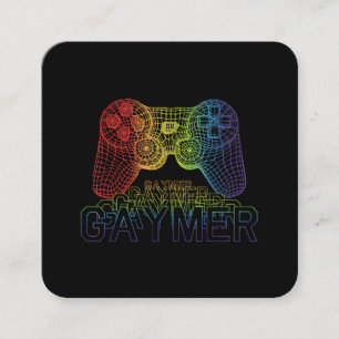 Proud Gaymer, Gay Pride Gaming Square Business Card