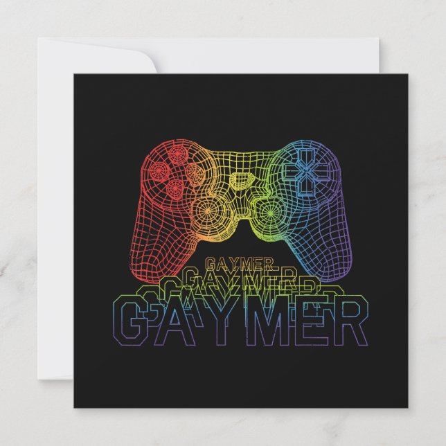 Proud Gaymer, Gay Pride Gaming Thank You Card (Front)