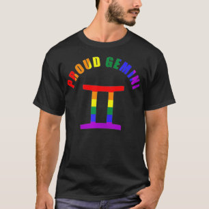 Proud Gemini Astrology LGBTQ Zodiac Sign Horoscope T-Shirt