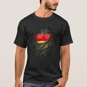 Proud German Roots Heritage Torn Ripped Germany Fl T-Shirt