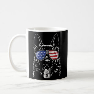 Proud German Shepherd America Flag Coffee Mug