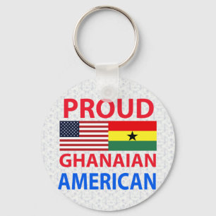 Proud Ghanaian American Key Ring