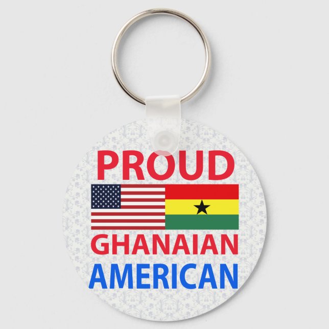 Proud Ghanaian American Key Ring (Front)