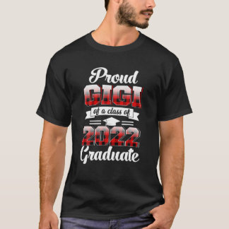 Proud Gigi Of A Class Of 2022 Graduate Red Plaid T-Shirt