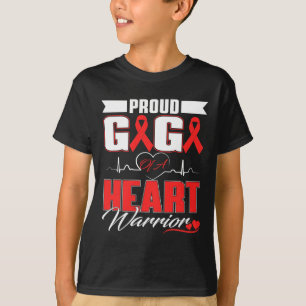 Proud Gigi Of A Heart Warrior Heart Disease Awaren T-Shirt
