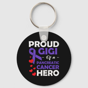 Proud Gigi Of A Pancreatic Cancer Hero Warrior Sup Key Ring