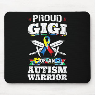 Proud Gigi Of An Autism Warrior Awareness Ribbon G Mouse Mat