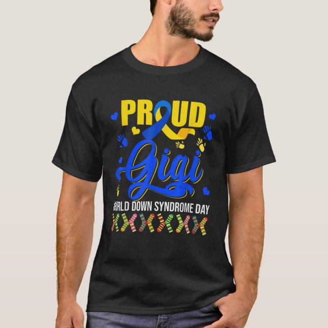 Proud Gigi World Down Syndrome Awareness Cute Sock T-Shirt (Front)