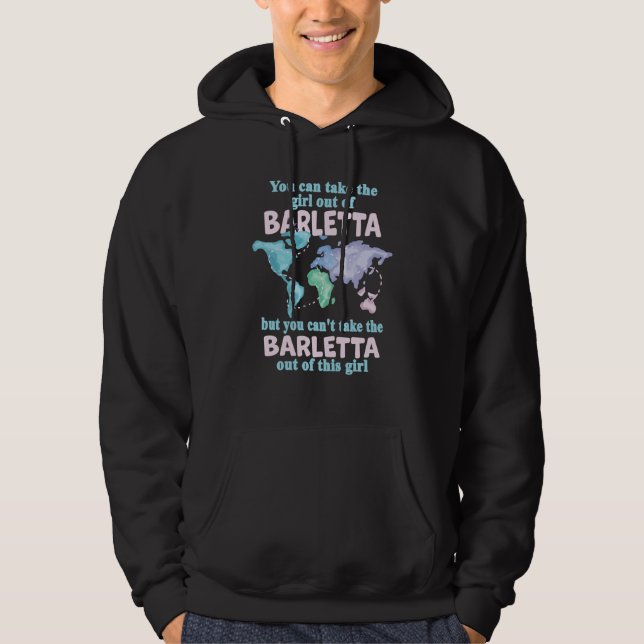 Proud Girl From Barletta Relocation From Barletta Hoodie (Front)