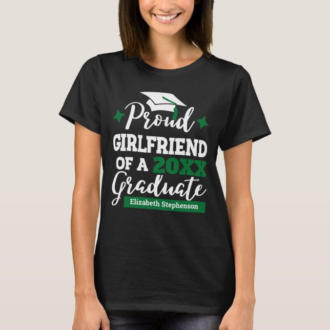 Proud Girlfriend of 2023 graduate family matching T-Shirt (Front)