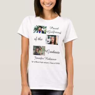 Proud Girlfriend of Graduate Custom Photos Name T-Shirt