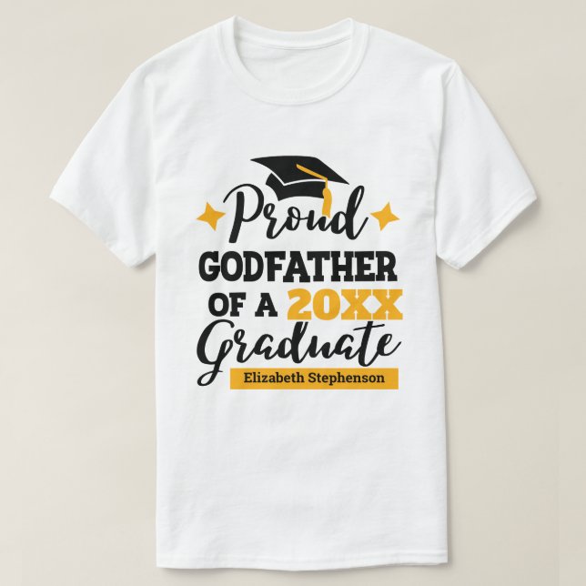 Proud Godfather of the graduate family matching T-Shirt (Design Front)