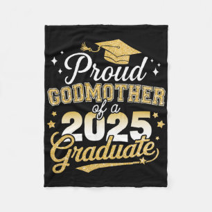 Proud Godmother Of Cl Of 2025 Graduate Senior Grad Fleece Blanket