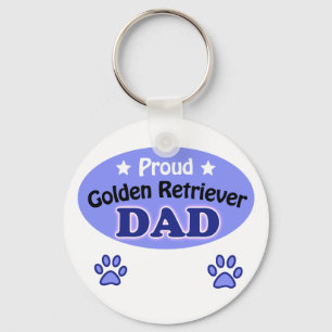 Proud Golden Retriever Dad Key Ring
