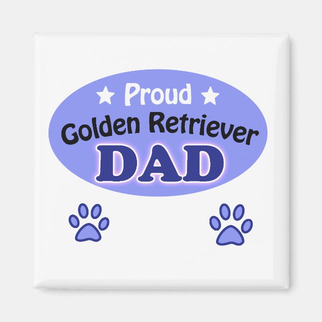 Proud Golden Retriever dad Magnet (Front)