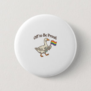 Proud Goose Pride Parade Vintage Shirt Design_1 6 Cm Round Badge