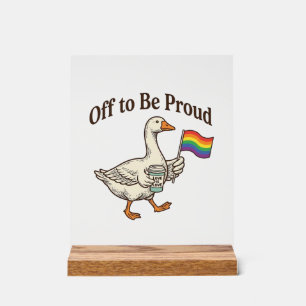 Proud Goose Pride Parade Vintage Shirt Design_1 Acrylic Sign