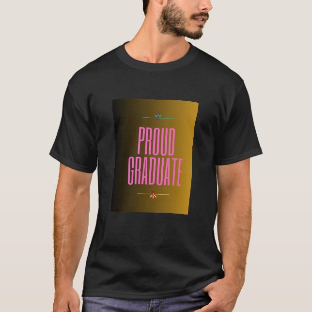 Proud Graduate Elegant Script T-Shirt (Front)
