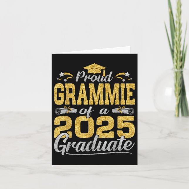 Proud Grammie Of A 2025 Graduate Graduation 2025 A Card (Front)