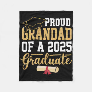 Proud Grandad Of A 2025 Graduate Senior Cl Of 2025 Fleece Blanket