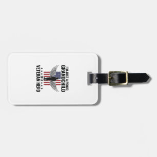 Proud Grandchild of a Veteran Hero Patriotic Desig Luggage Tag