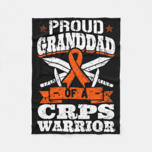 Proud Granddad Of A Crps Warrior Rsd Awareness Rnd Fleece Blanket