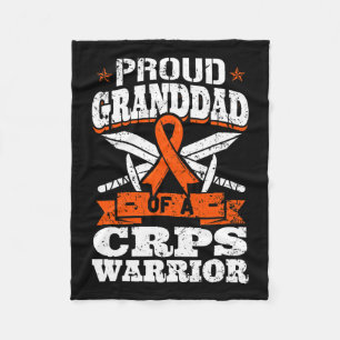 Proud Granddad Of A Crps Warrior Rsd Awareness Rnd Fleece Blanket