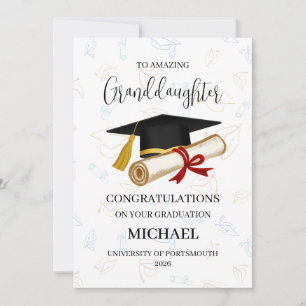 Proud Granddaughter Graduation Personalised Card