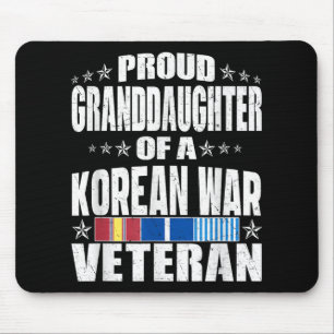 Proud Granddaughter Of A Korean War Veteran Milita Mouse Mat