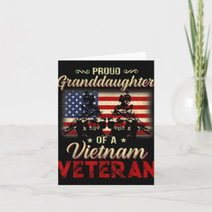 Proud Granddaughter Of A Vietnam Veteran Grandpa  Card