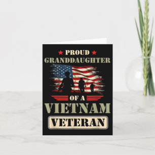 Proud Granddaughter Of A Vietnam Veteran Memorial  Card