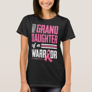 Proud Granddaughter Of A Warrior Breast Cancer Awa T-Shirt