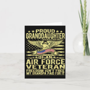 Proud granddaughter of air force veteran freedomPr Card
