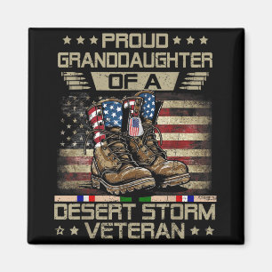Proud Granddaughter Of Desert Storm Veteran Family Magnet