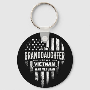 Proud Granddaughter Vietnam Vet Grandpa Veteran Key Ring