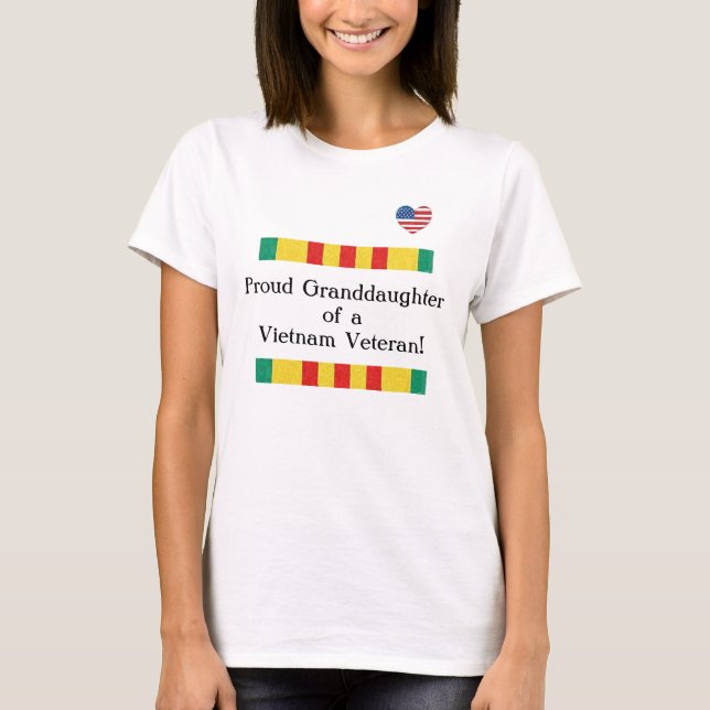 Proud Granddaughter Vietnam Veteran T-shirt (Front)